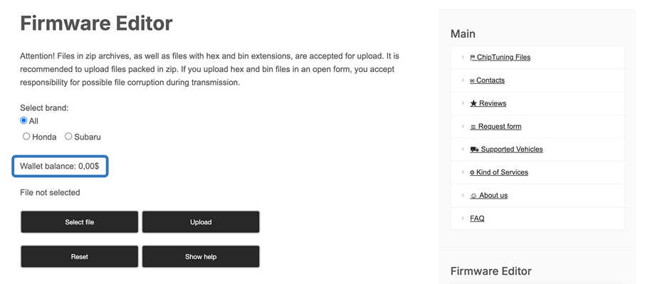 Firmware Editor: Customize Tuning Options Using the Online Editor